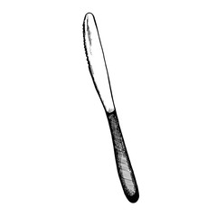 Wall Mural - knife sketch vector cutlery. isolated object