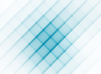 Poster - Abstract azure-blue checkered pattern, strong in the center, weakening to edges