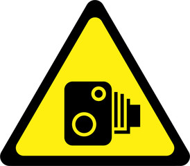 Sticker - Warning sign with surveillance camera