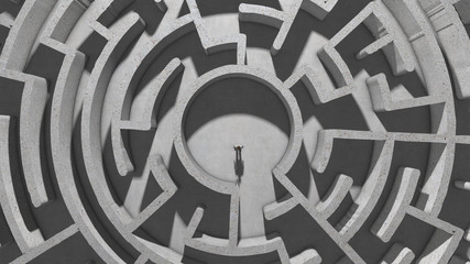 Mental illness personality disorder insane schizophrenia maze abstract