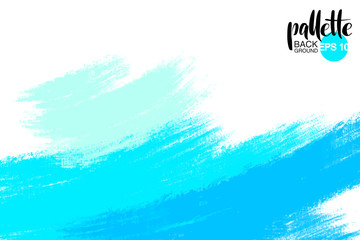 Poster - artistic backdrop, vector with brush strokes blue colors, oil paint look background with colorful painted stains
