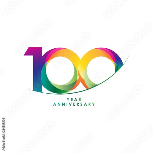 Fotografía 100 Year Anniversary Vector Template Design Illustration