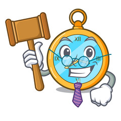 Sticker - Judge gold vintage clock with picture cartoon