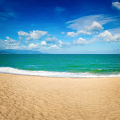 Wall Mural -  Scenic beautiful view of Nha Trang beach