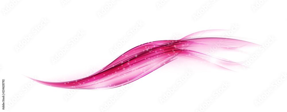 Abstract Pink Wave on  Background. Vector Illustration - obrazy, fototapety, plakaty 