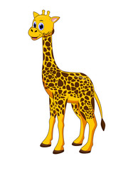 Wall Mural - Cute giraffe cartoon