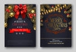 Merry Christmas festive poster or invitation card templates.