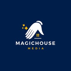 Wall Mural - magic house logo vector icon illustration