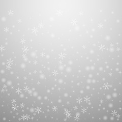 Sparse glowing snow Christmas background. Subtle f