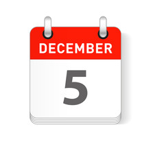 December 5 Calendar Date Design