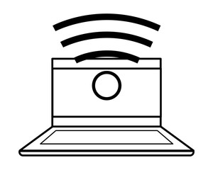 technology laptop cartoon