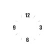 © Andrii - minimalistic clock on white background