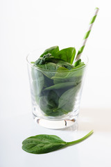 Wall Mural - glass of fresh spinach