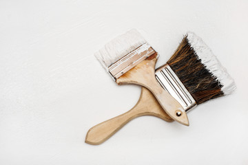 two paint brushes