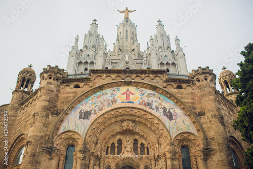 Temple Sacred Heart Of Jesus On Tibidabo In Barcelona Spain Buy