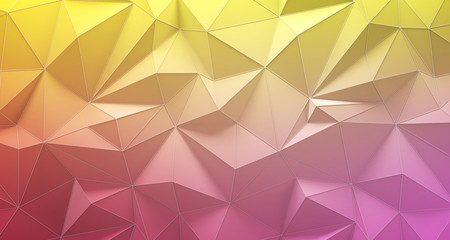 Wall Mural - colorful low poly geometric background. 3d rendering.
