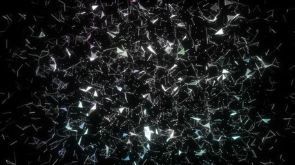 Poster - Pulsating matter.Digital Data Points Network . Seamless loop.