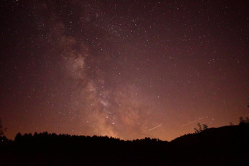 Astrophotography with a very amazing night sky and the milky way