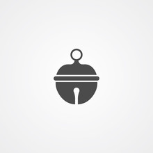 Jingle Bell Vector Icon Sign Symbol