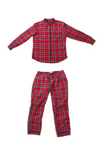 Red Pajamas In A Cage Isolated On A White Background