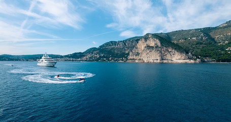 Wall Mural - Two jetski ride on south of French riviera