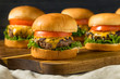 © Brent Hofacker - Homemade Cheeseburger Sliders with Tomato