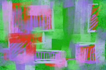 Wall Mural - Abstract grid geometric boxes rectangles landscape of imaginary city scape  or shapes background