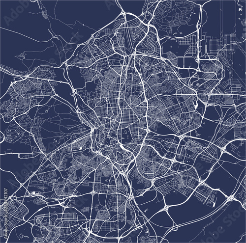 Fotografía map of the city of Madrid, Spain