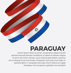 Paraguay flag for decorative.Vector background