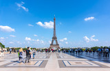 Fototapeta Boho - Eiffel tower and Trocadero square, Paris, France