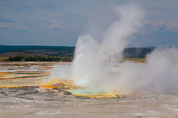 Norris Geyser Basin in Yellowstone National Park, Wyoming, USA.