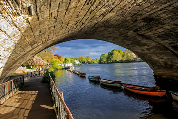 Poster - Richmond Bridge, Thames River, Richmond, London, UK