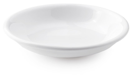 The white small plate on the white