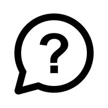 Question Mark Outline Icon Vector