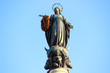 Virgin Mary on top at Piazza di Spagna in Rome, Italy