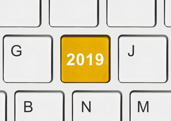 Sticker - Computer keyboard with 2019 key