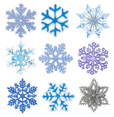 Wall Mural - Set of snowflakes