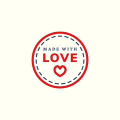 Sticker - Made with love icon illustration