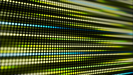 Wall Mural - Green and blue dots led lights with depth of field