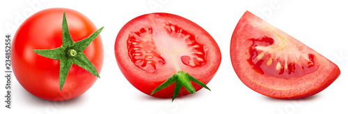 Fotografía Tomatoes isolated on white