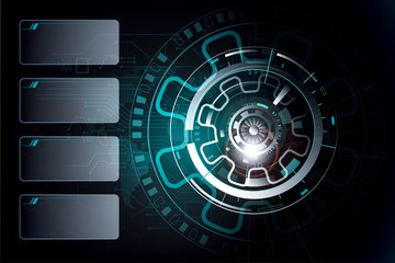 Sticker - science big data visualization. futuristic artificial intelligence . cyber mind aesthetic design con