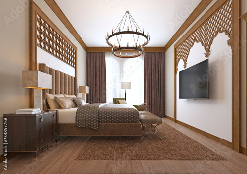 Bedroom In A Middle Eastern Arabic Style Stock Illustration Adobe Stock