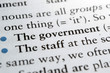 © Kapitalist63 - The government phrase in English textbook Selective focus