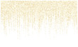 Garland lights gold glitter hanging vertical lines vector holiday background.