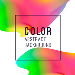 Leinwandbilder - Abstract background. 3d. Neon color gradient and paint splash. Blur design. Modern trendy fluid vector design template with place for your text. Vector illustration.