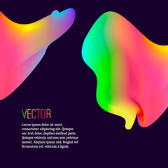 Leinwandbilder - Abstract background. 3d. Neon color gradient and paint splash. Blur design. Modern trendy fluid vector design template with place for your text. Vector illustration.