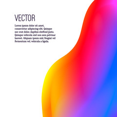 Leinwandbilder - Abstract background. 3d. Neon color gradient and paint splash. Blur design. Modern trendy fluid vector design template with place for your text. Vector illustration.