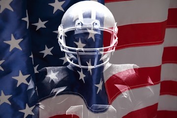 Poster - Composite image of flag with stripes and stars