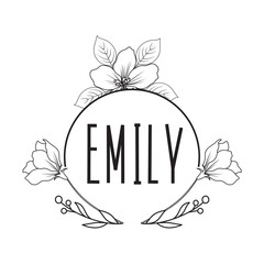Poster - Hand drawn logo collection. Logo design with flowers and beautiful fonts. For designers, florists, Wedding Planner, photographers and other creative professions