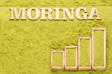 Sticker - Moringa oleifera - Statistical table of sale and consumption of moringa. Text space